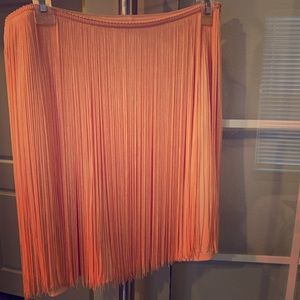 Zara collection Peach fringe skirt